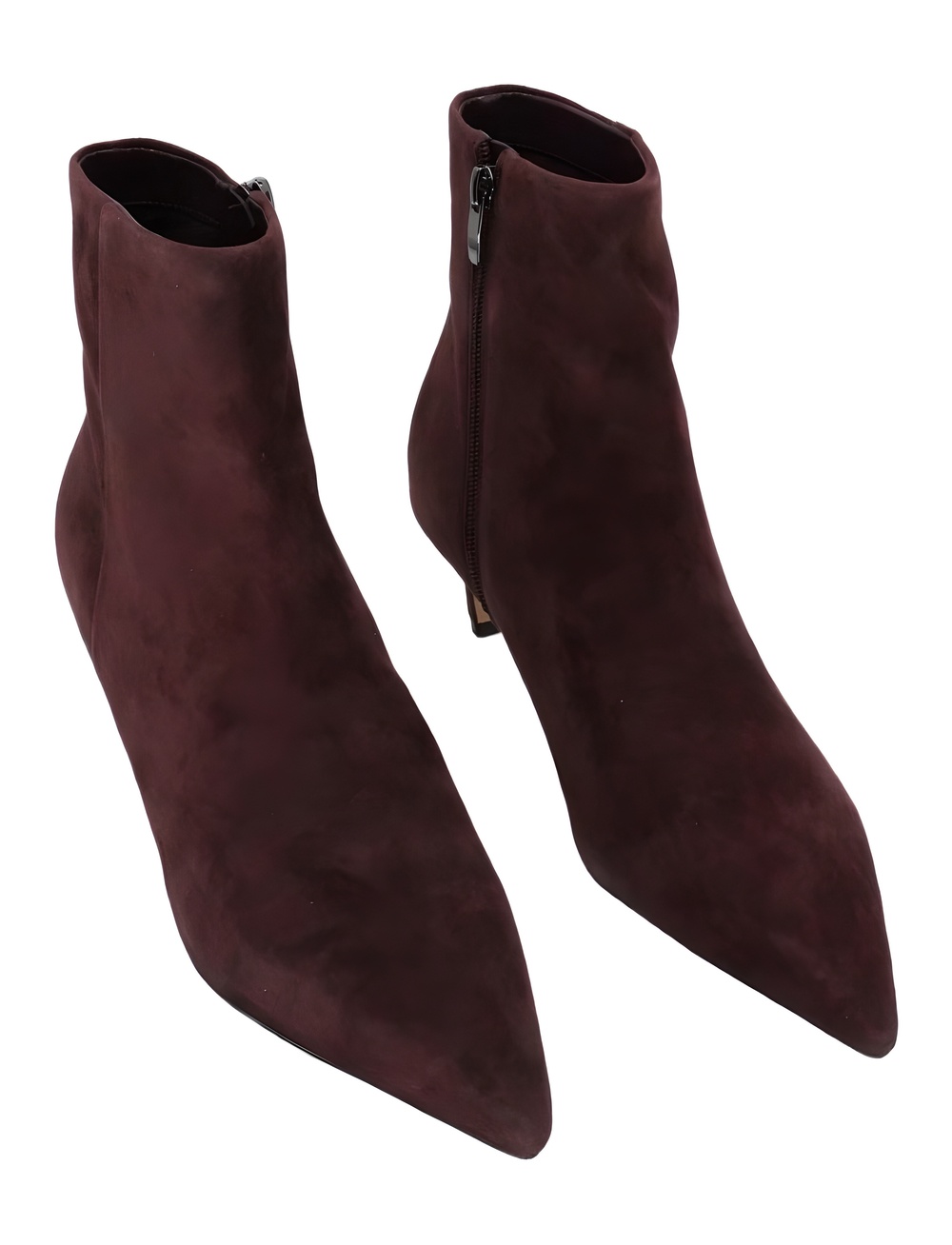 Nine West Womens Brite Kitten Heel Ankle Booties Dark Brown Suede Size 9M